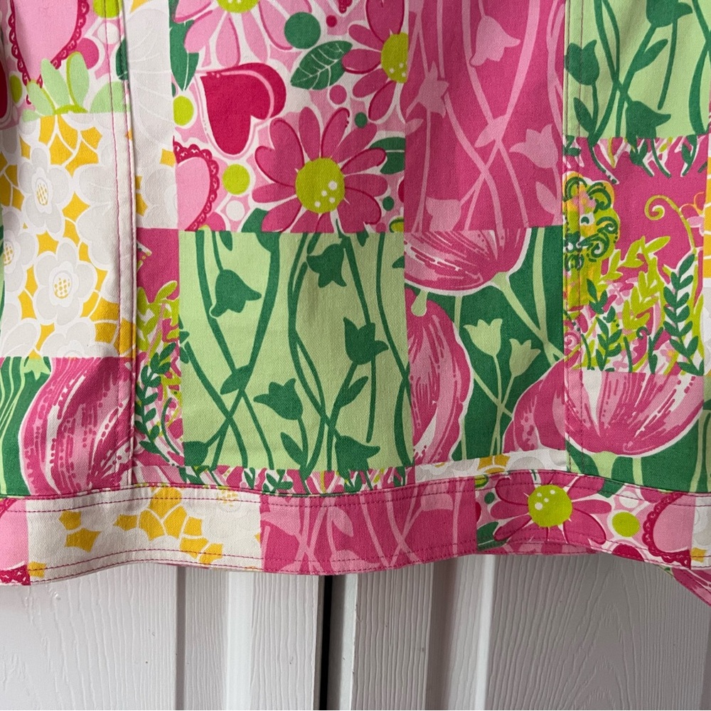 Lilly Pulitzer Vibrant Patchwork Jean Jacket - image 5